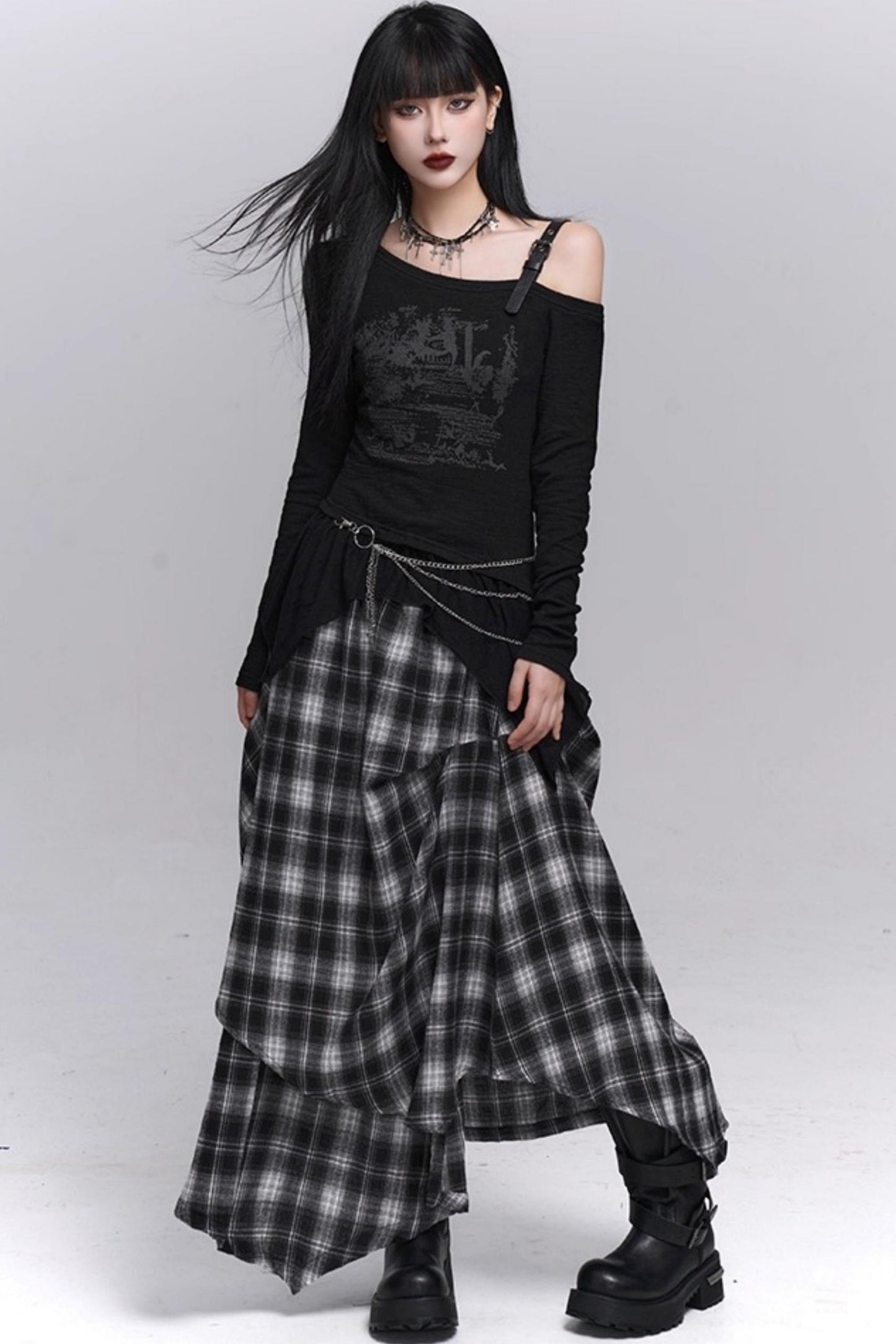 Black One Shoulder Top