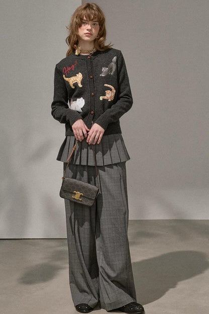 Sweet Kitten Knitted Cardigan