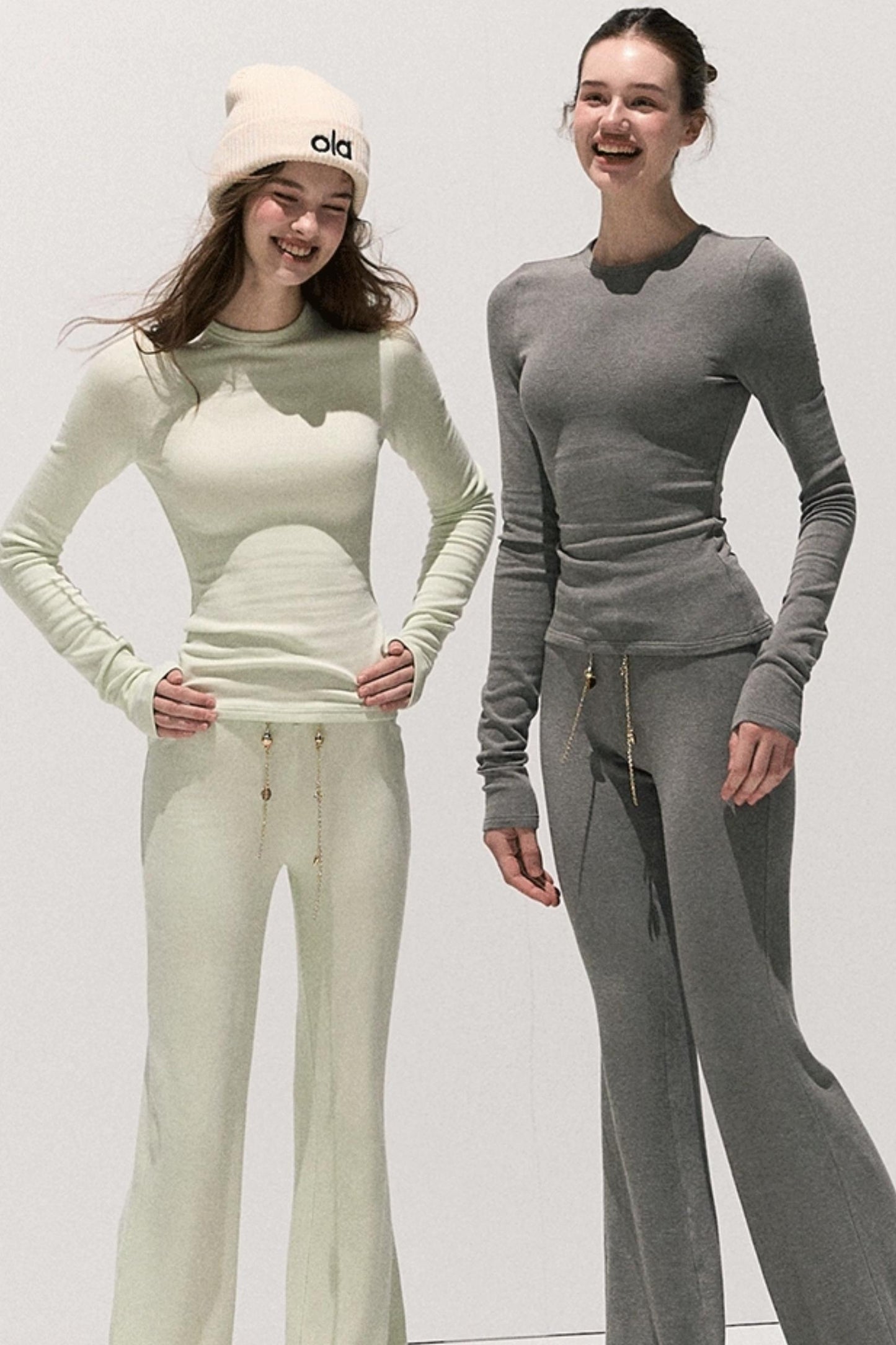 Soft Crewneck Knitwear Trouser Set-Up