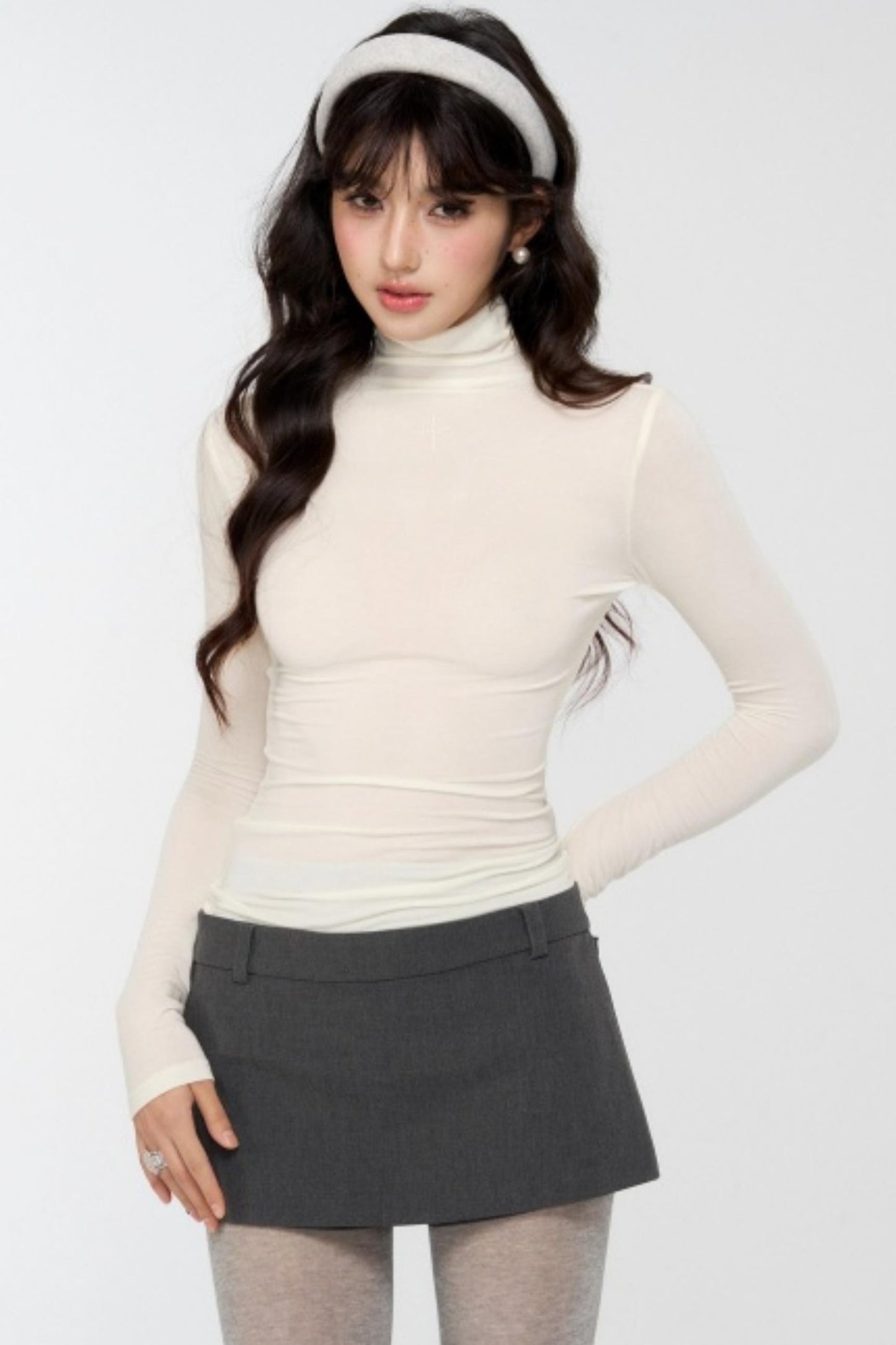 Lyocell Wool Rhinestone Top