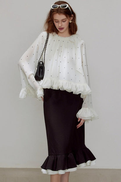 High-Waisted Black Mermaid Skirt