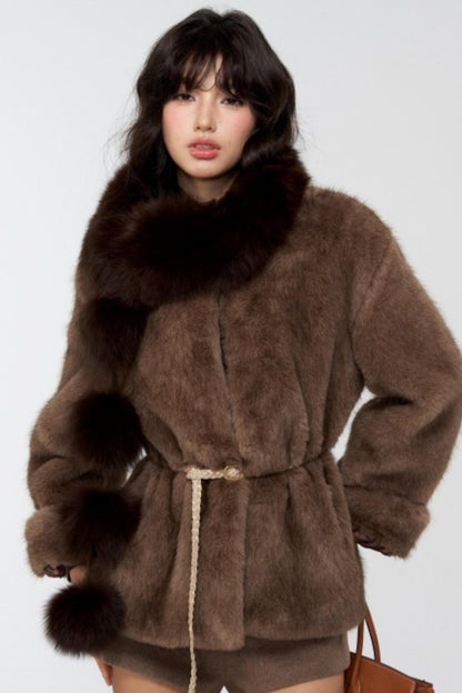 Slavic Aesthetics Fur-Cuffed Jacket