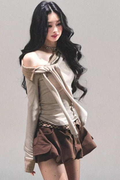 Knit Off-Shoulder Top