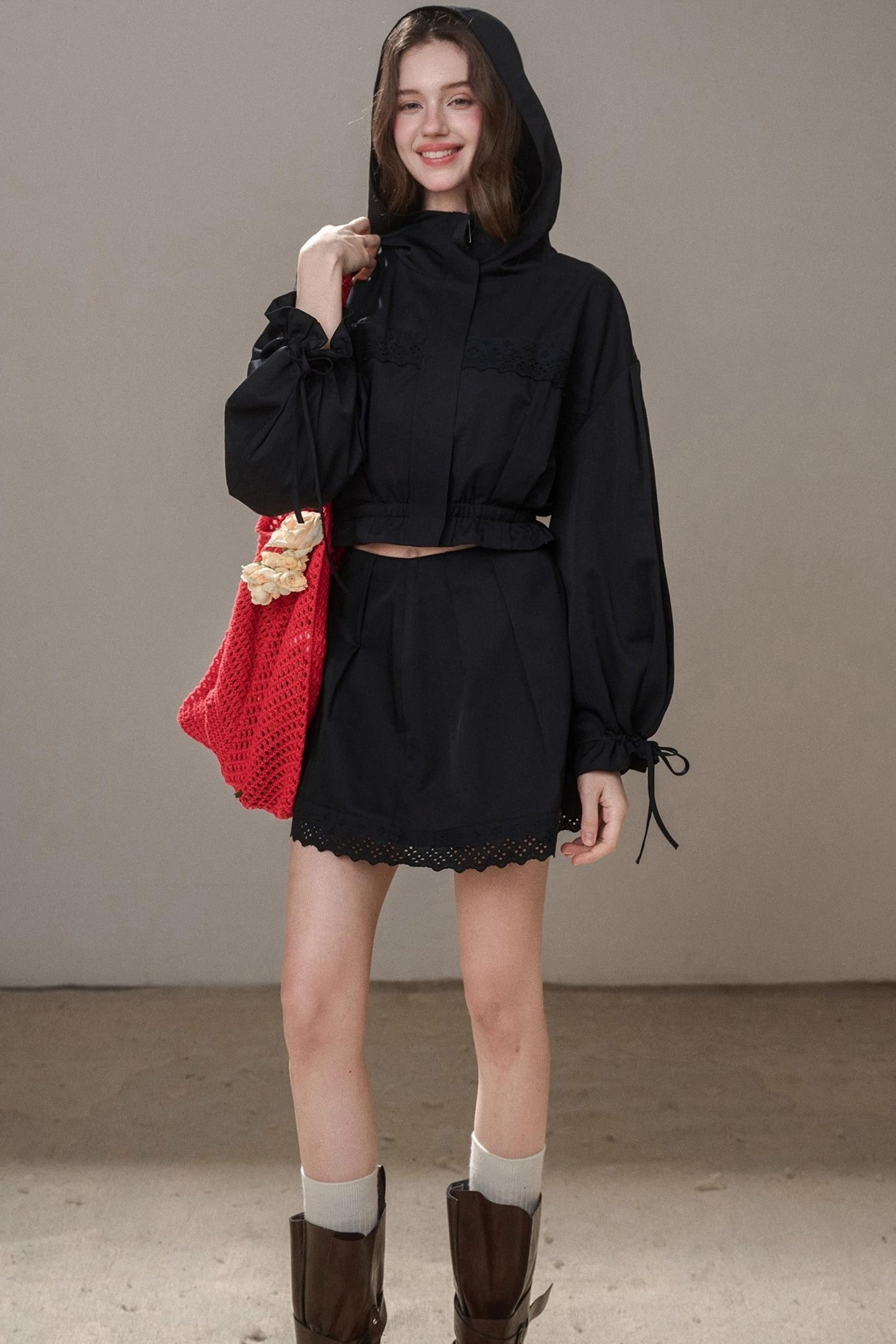 Cotton Trench Coat Set