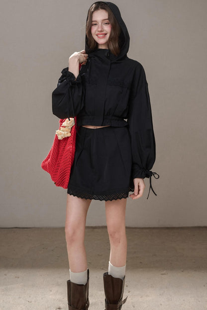 Cotton Trench Coat Set