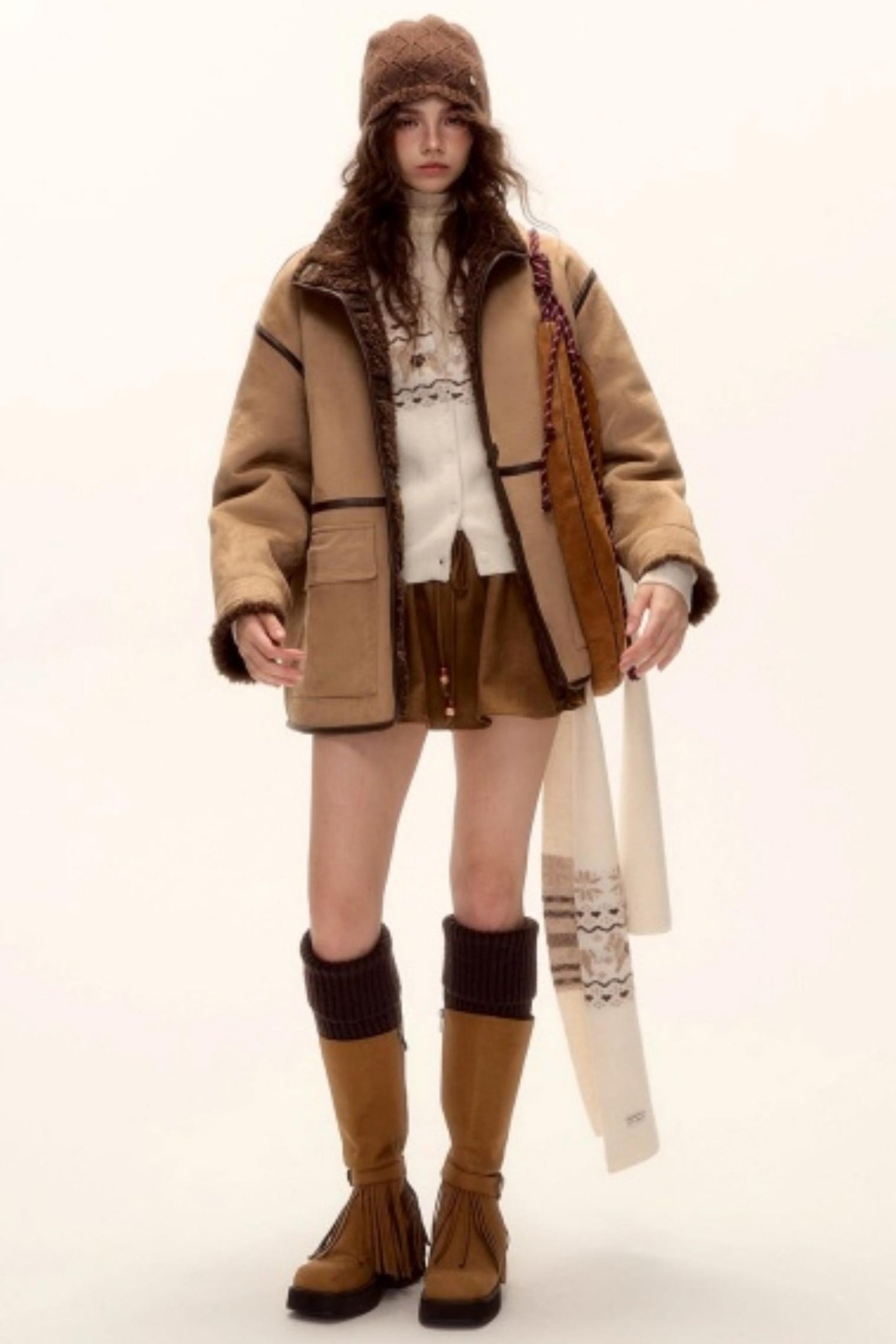 Reversible Suede Lambswool Jacket