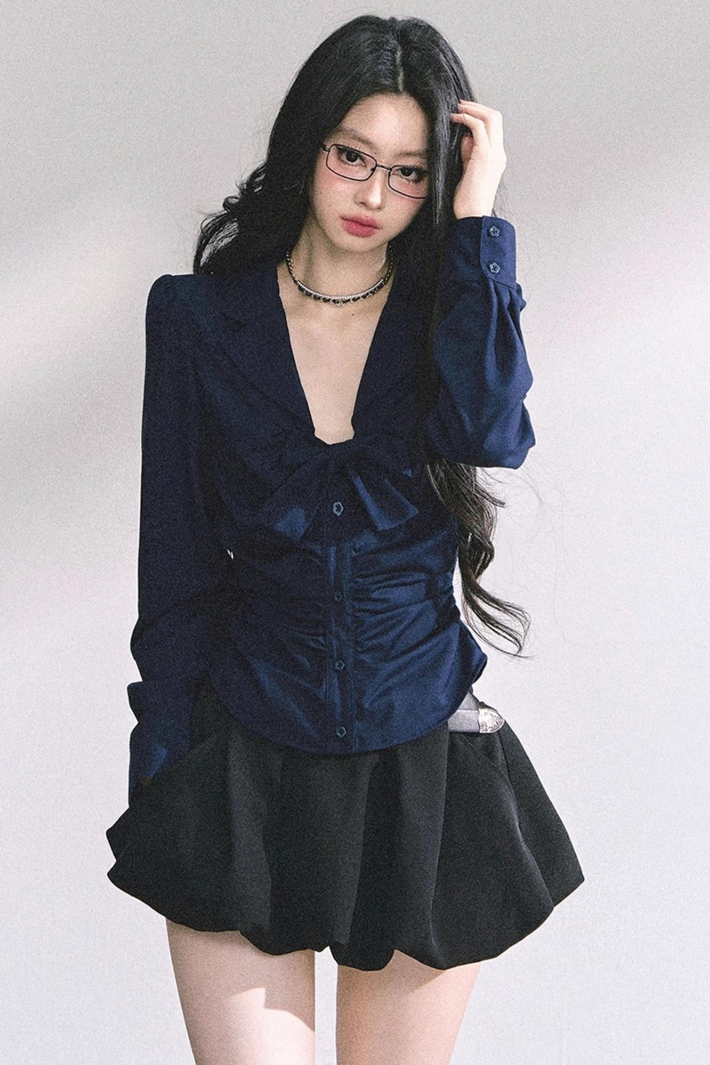 White Moonlight V-Neck Shirt