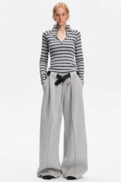 Vintage Striped Slim Knit Top