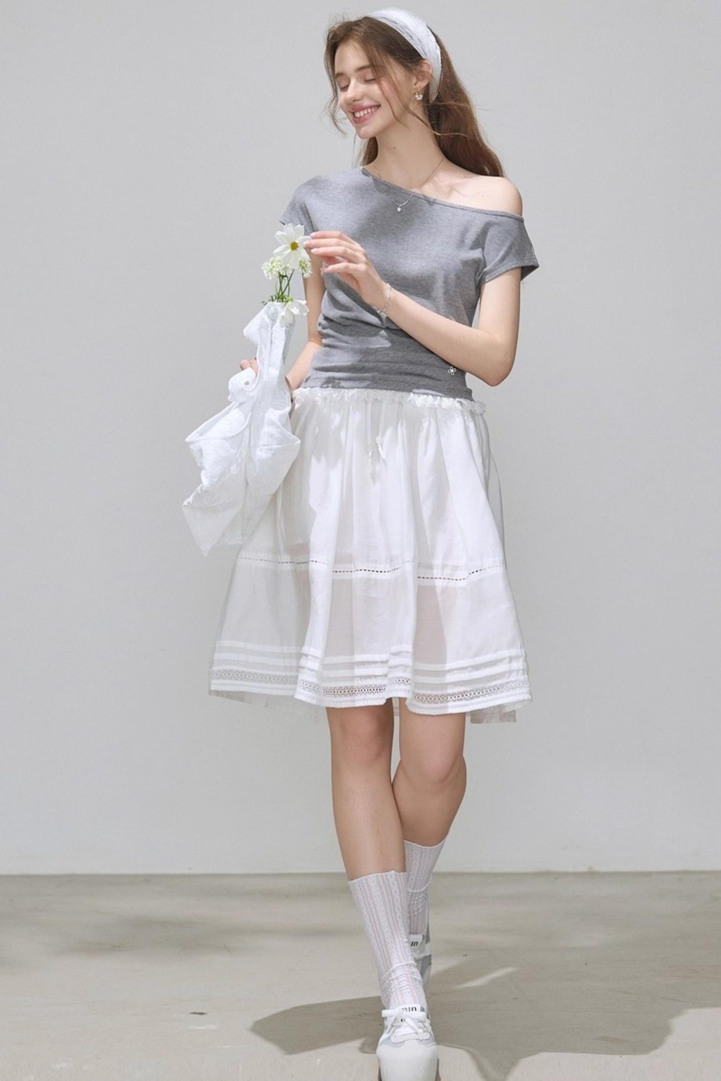 Summer Slant Shoulder Chic Set-Up