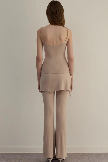 Summer Rhinestone Camisole & Pants Set