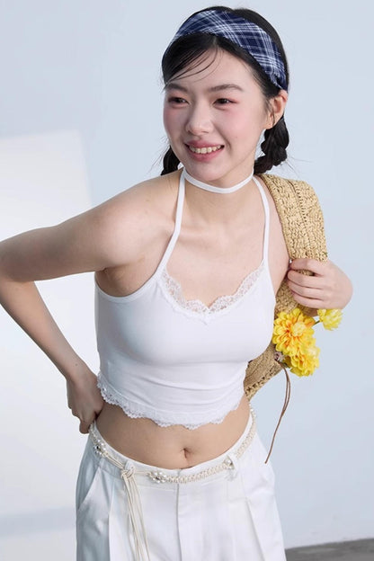 Lace-Back Camisole Bra Top