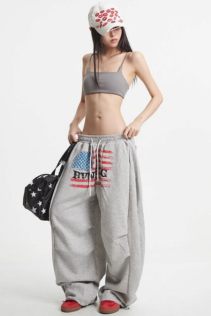 Loose Pleated Sweatpants