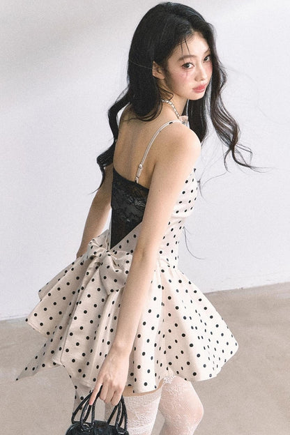 Ruffled Polka Dot Mini Dress