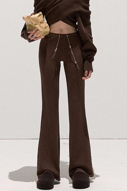 Basic Wool High-Waisted Wide-Leg Trousers