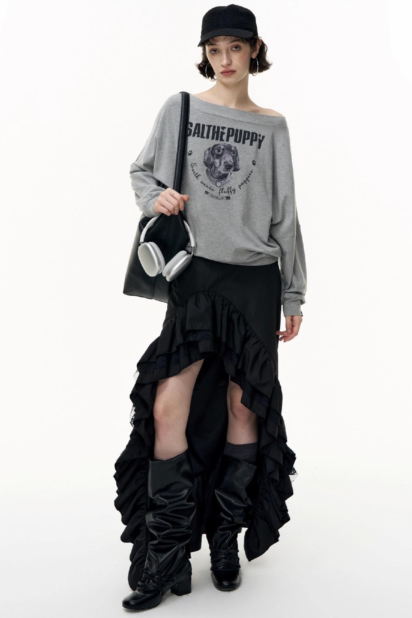 Puppy Print Long Sleeve T-shirt