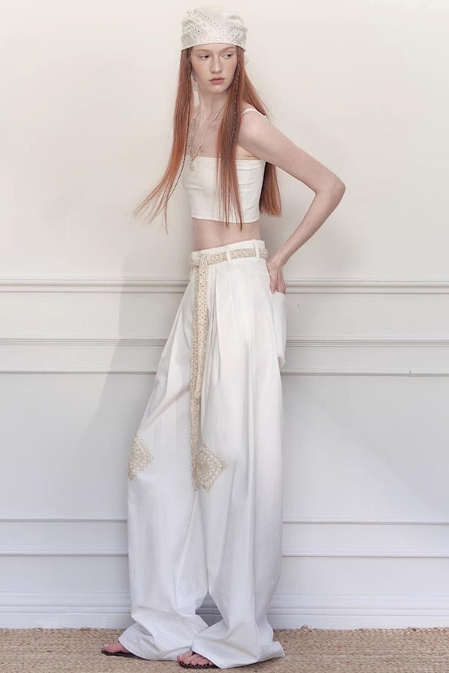 Grandmothers Crochet Wide-Leg Pants