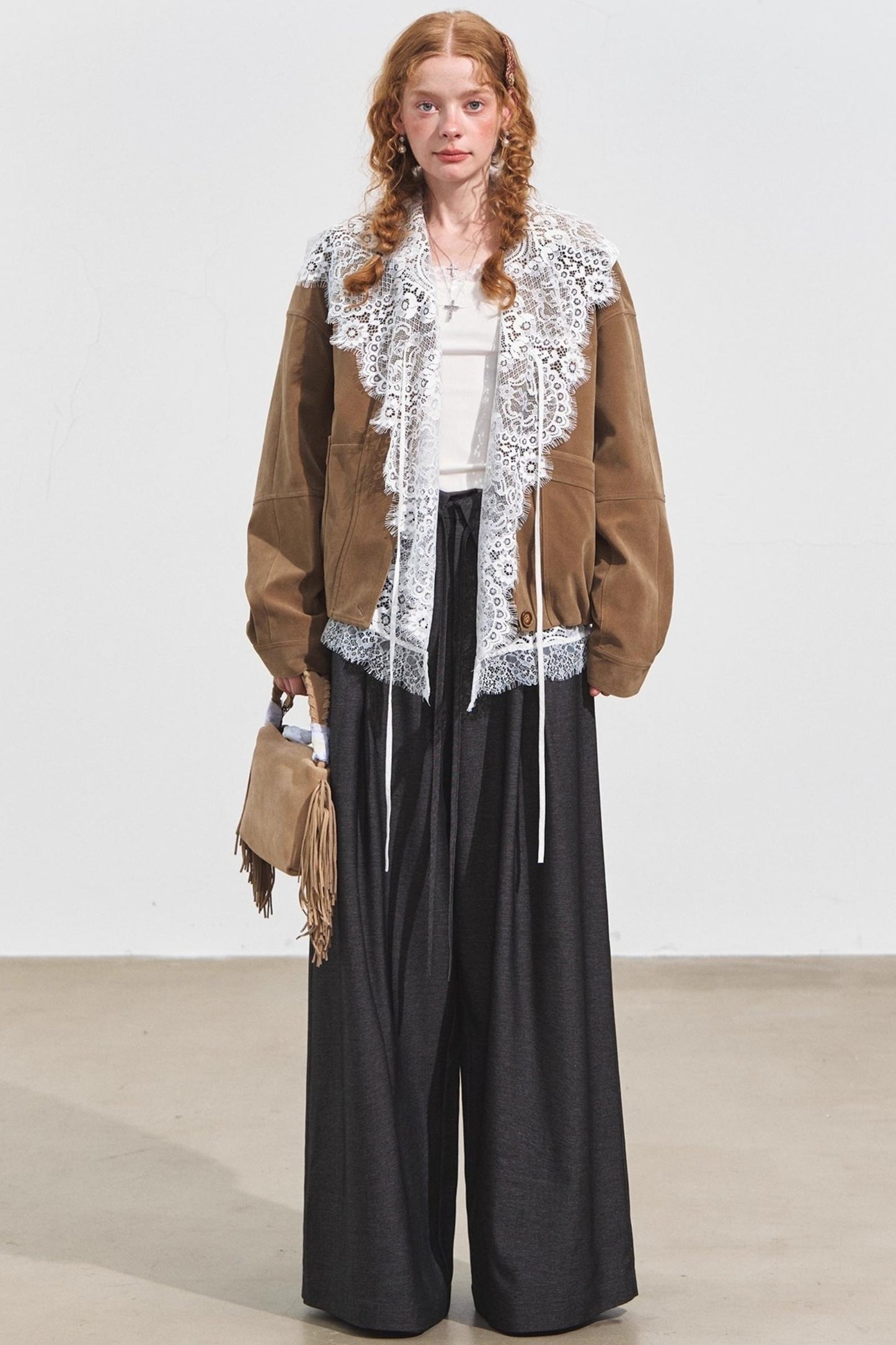 Hooded Panelled Lace Cover-Up Outer