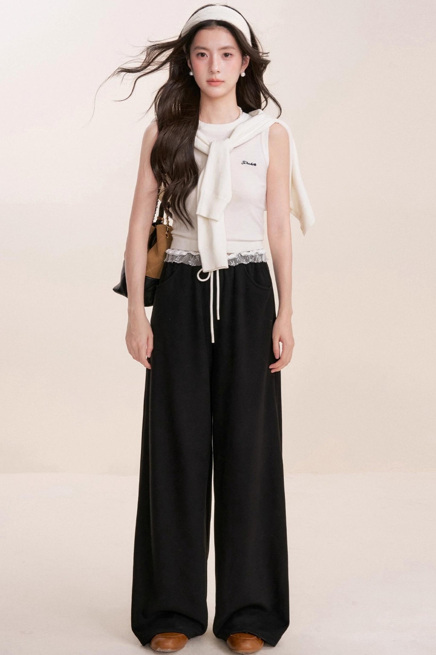 Romantic Lace Wide-Leg Pants