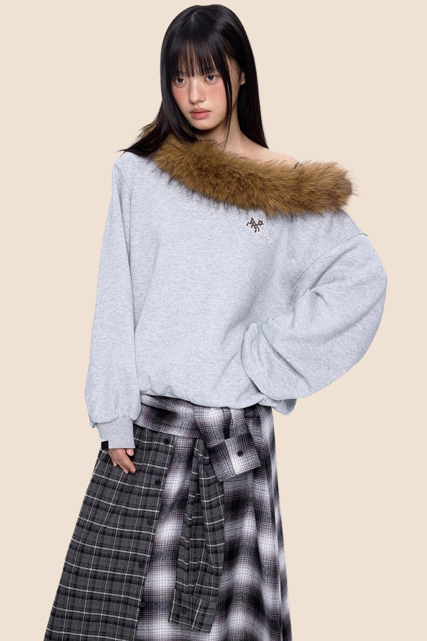 One-Shoulder Sweatshirt