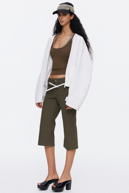 Simple Pleated Cocoon Coat