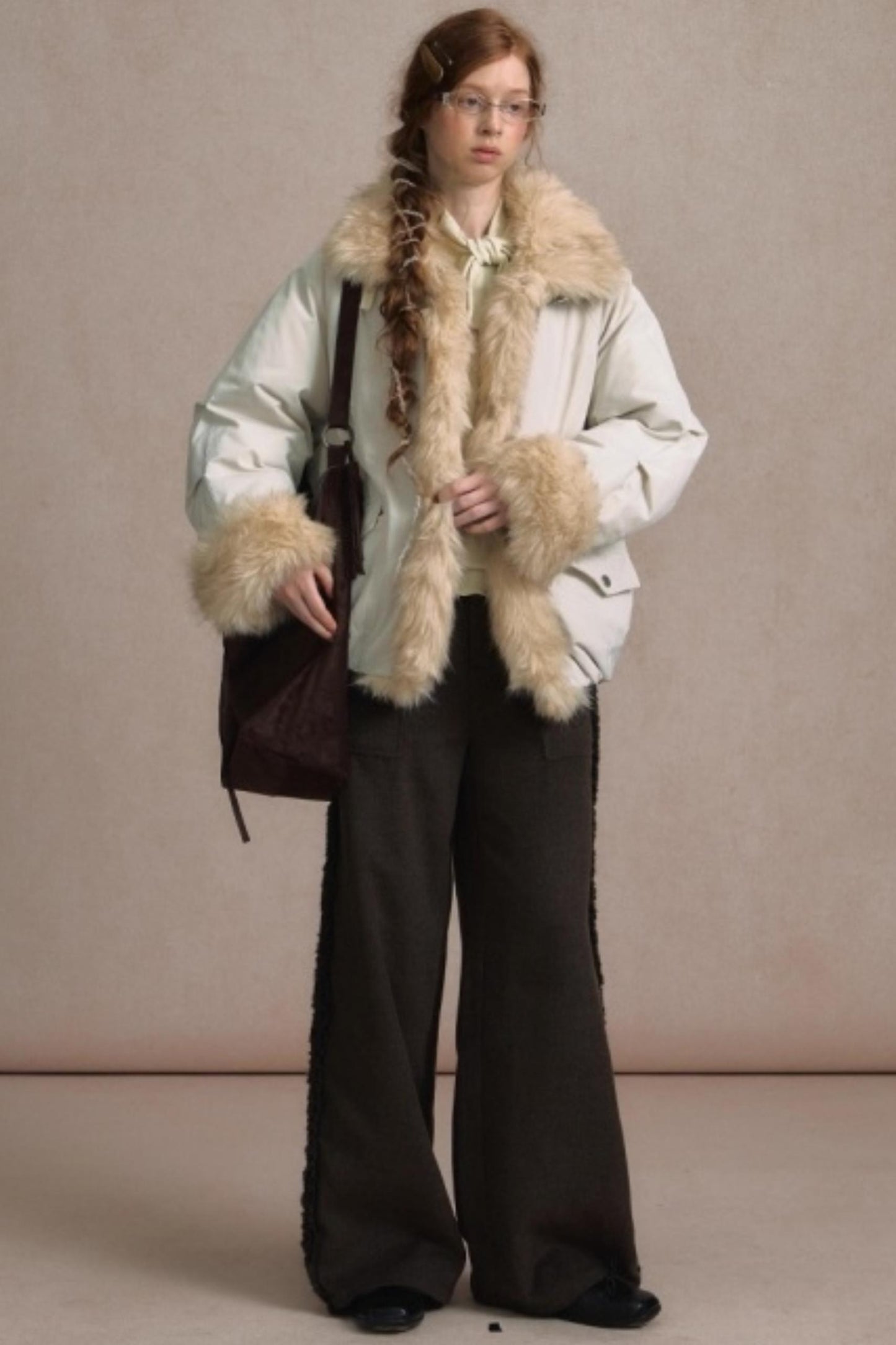 Lazy Drape Wide-Leg Pants