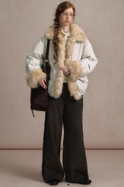 Lazy Drape Wide-Leg Pants