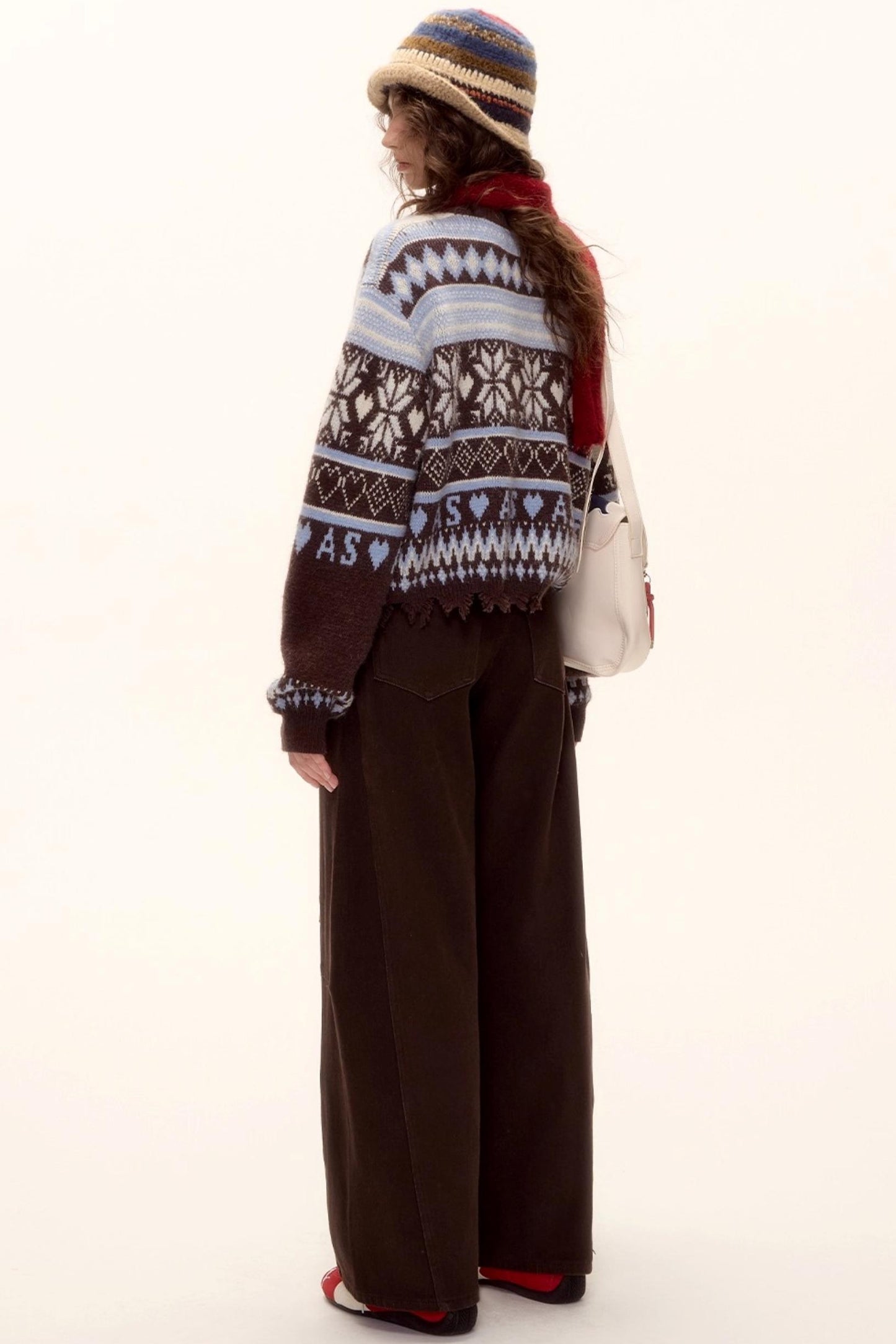 Fair Isle Knit Cardigan Set-Up