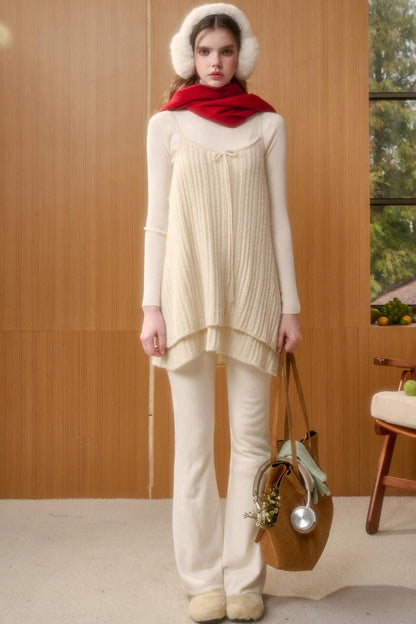 Soft Gemstone Wool Pants Set-Up