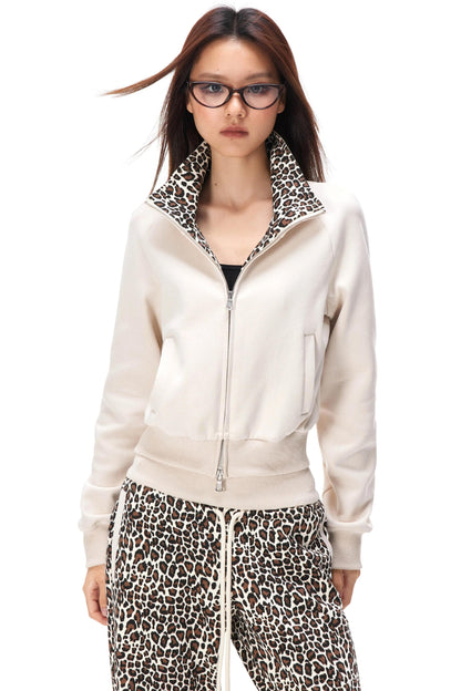 Retro Leopard Patchwork Jacket Set-Up