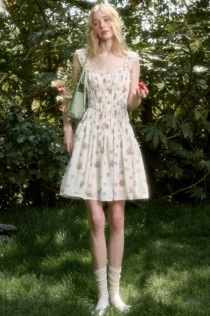 Vintage Floral Halter Dress