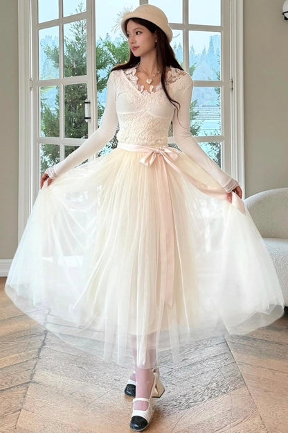 French Noble Lace Dress Set-Up