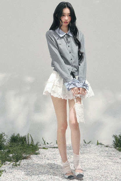 Spring White Half-Skirt