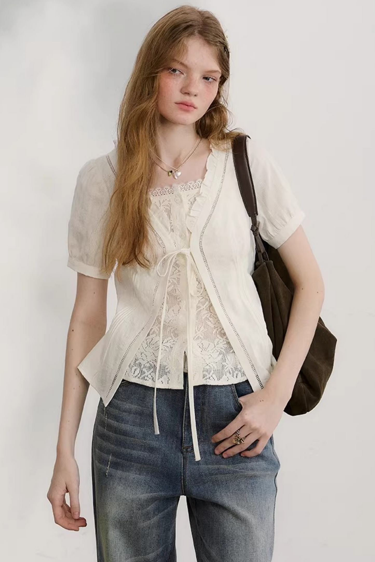 Cloud Peony Lace Blouse