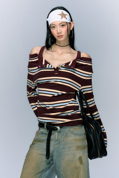 Sweet Cool Striped Slim Fit Top