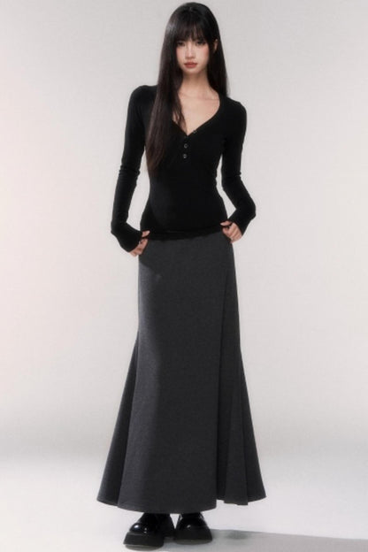 Winter Wool A-Line Skirt