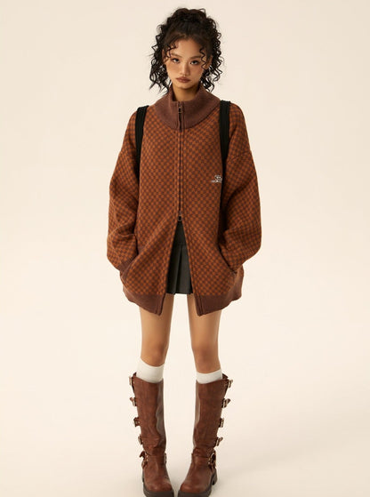 Loose casual knitwear coat