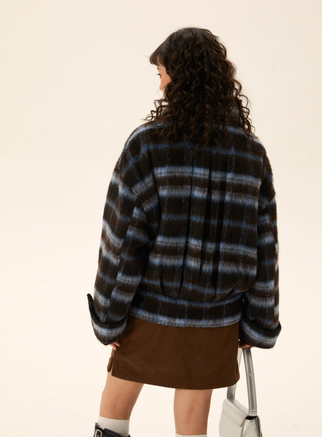 Long-sleeved Loose Tweed Jacket