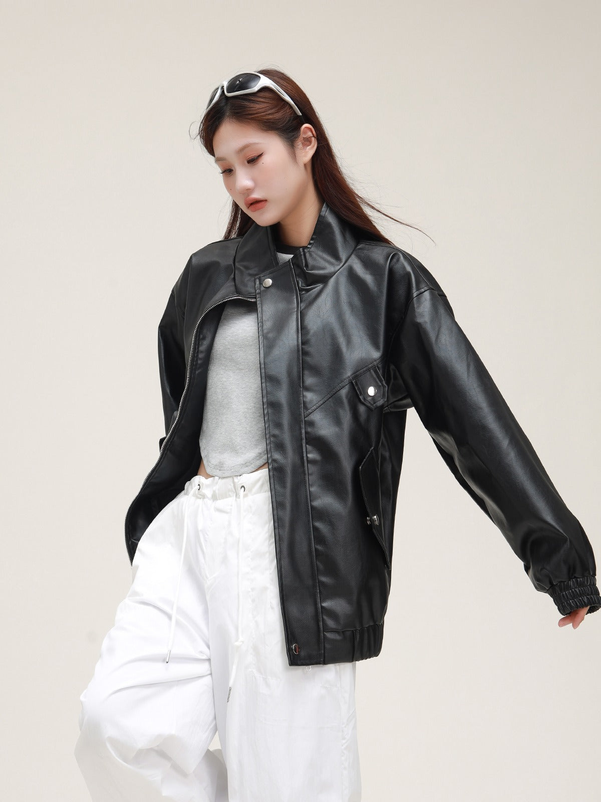 Loose Leather Jacket