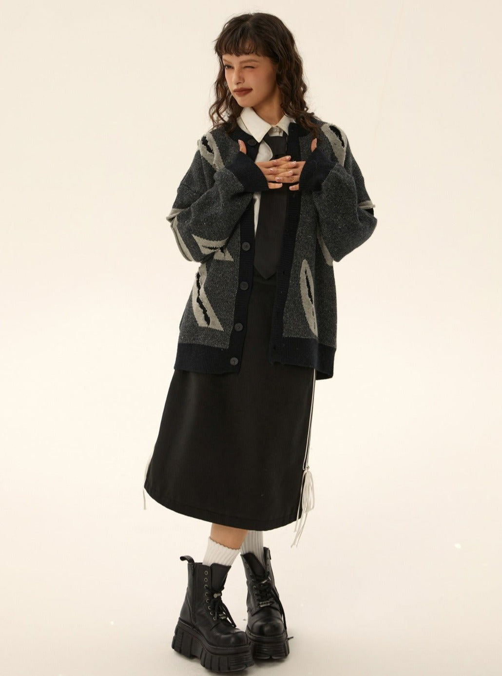 Long-sleeved Loose Casual Sweater Coat