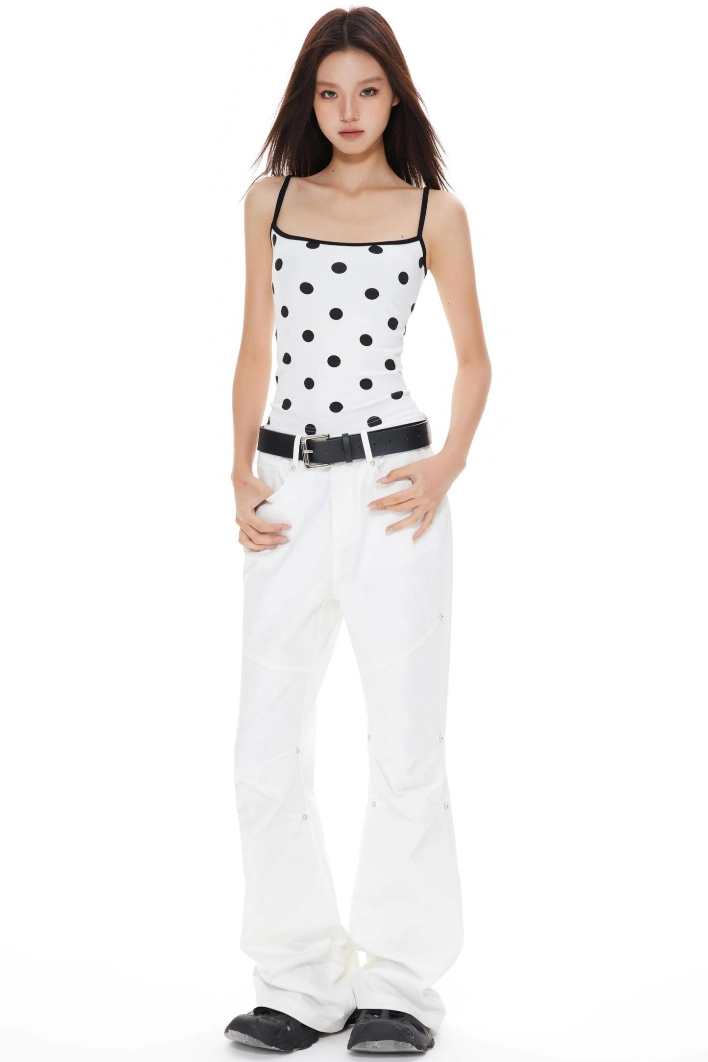 Polka Suspender Vest