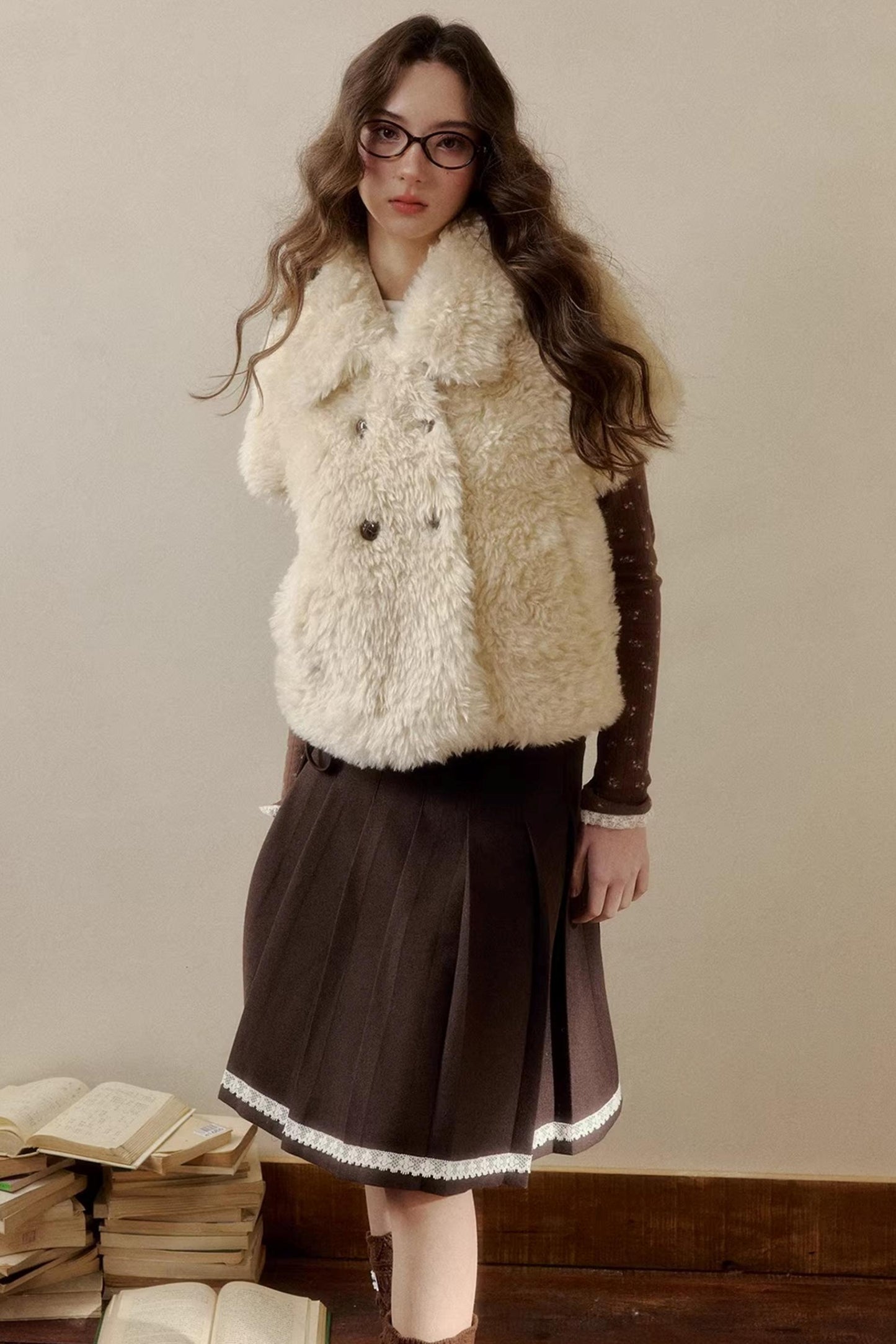 Baby Doll Collar Fur Jacket