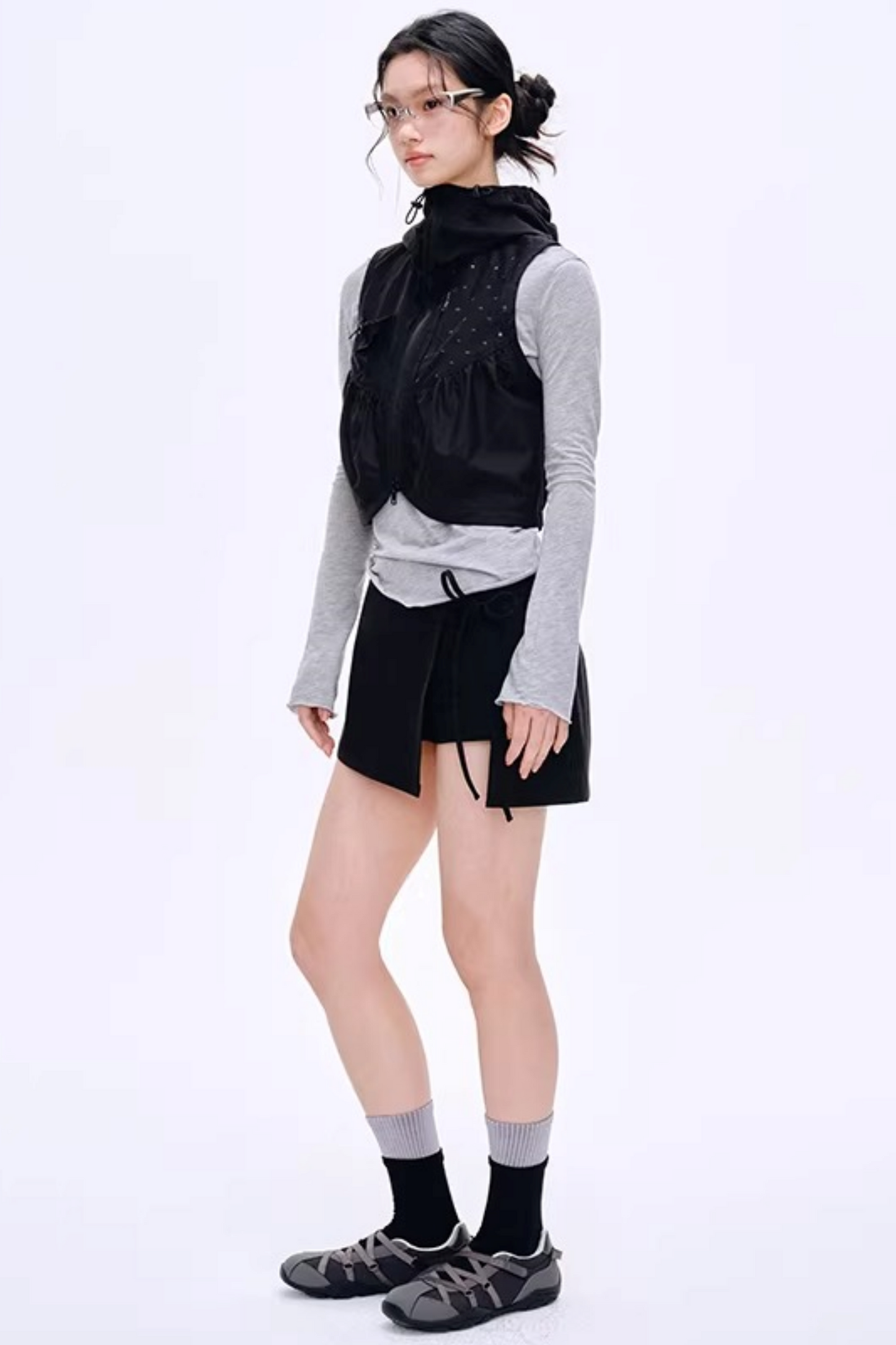 Side Slit Hip-Hugging Skirt Pants