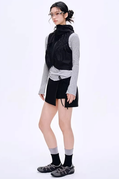 Side Slit Hip-Hugging Skirt Pants