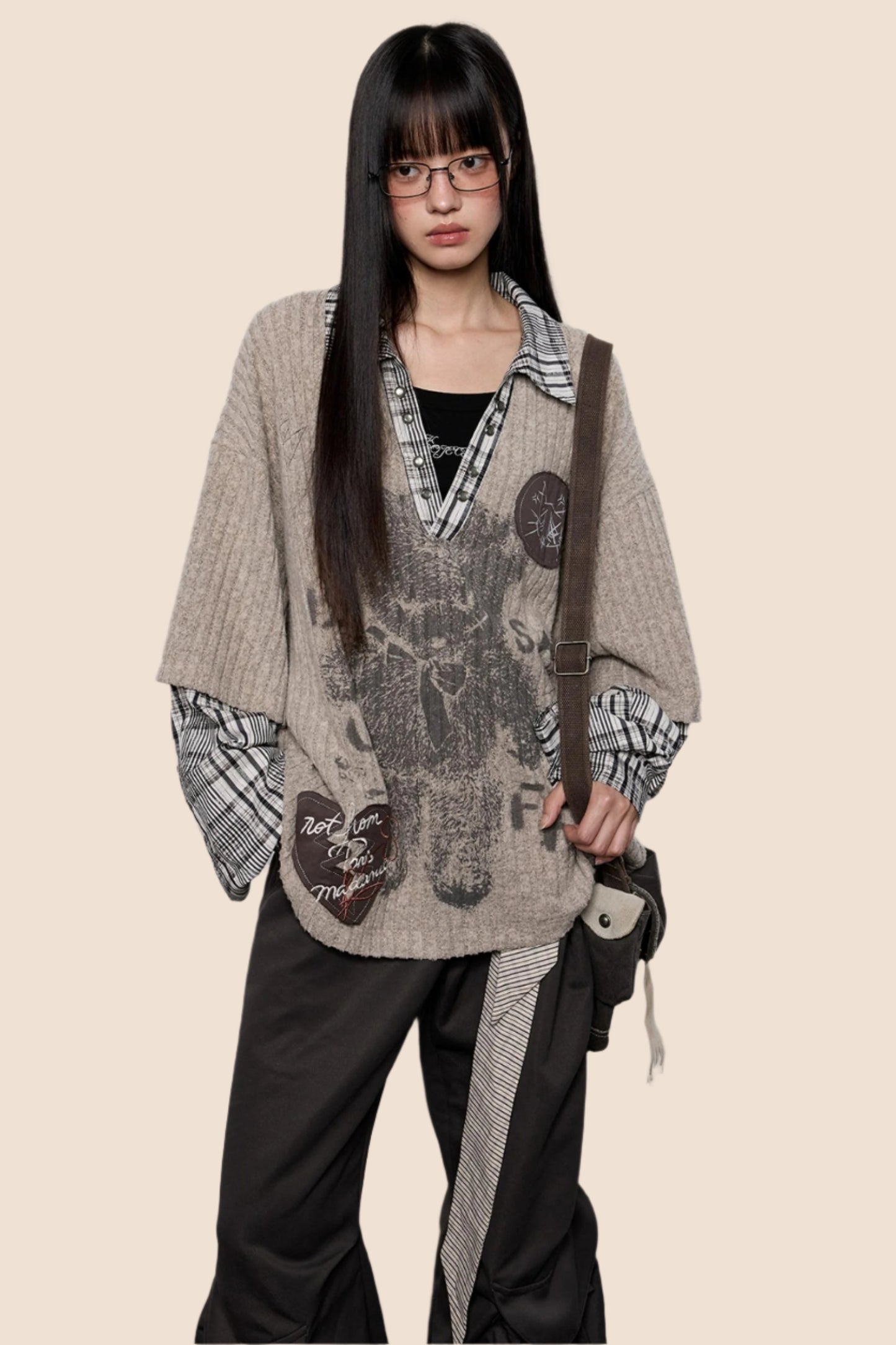 Graphic Knit Polo Shirt