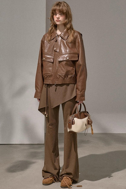 Waist Curtain Micro Flared Pants