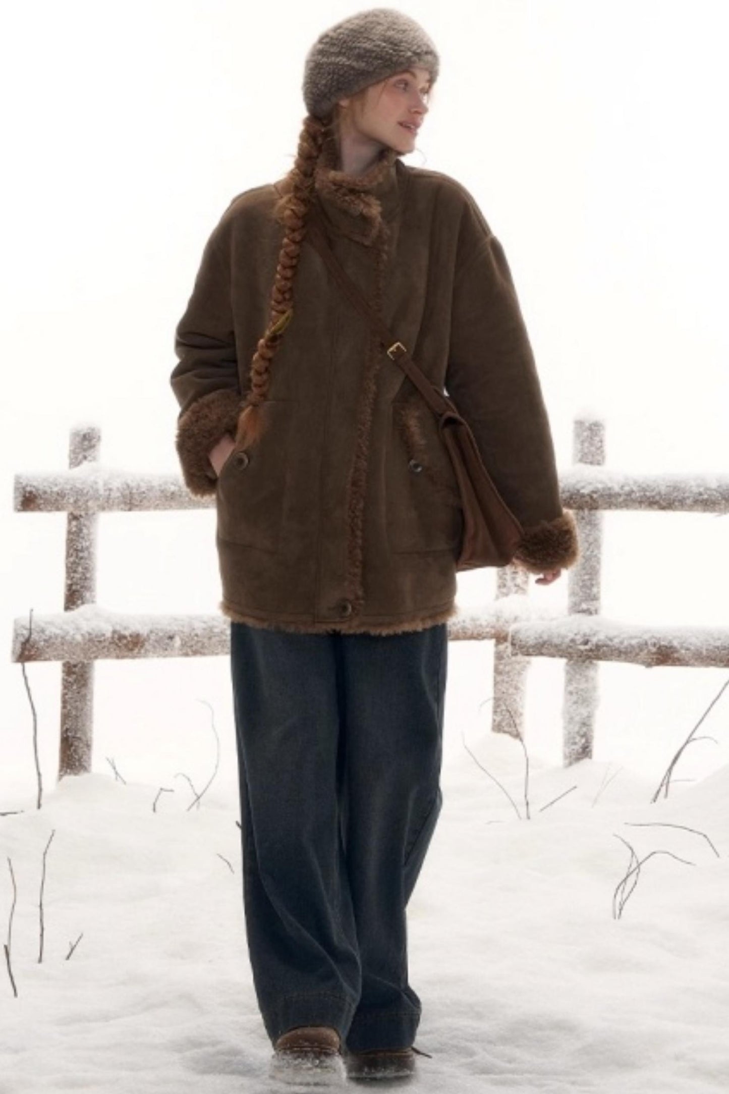 Reversible Suede Stand Collar Jacket