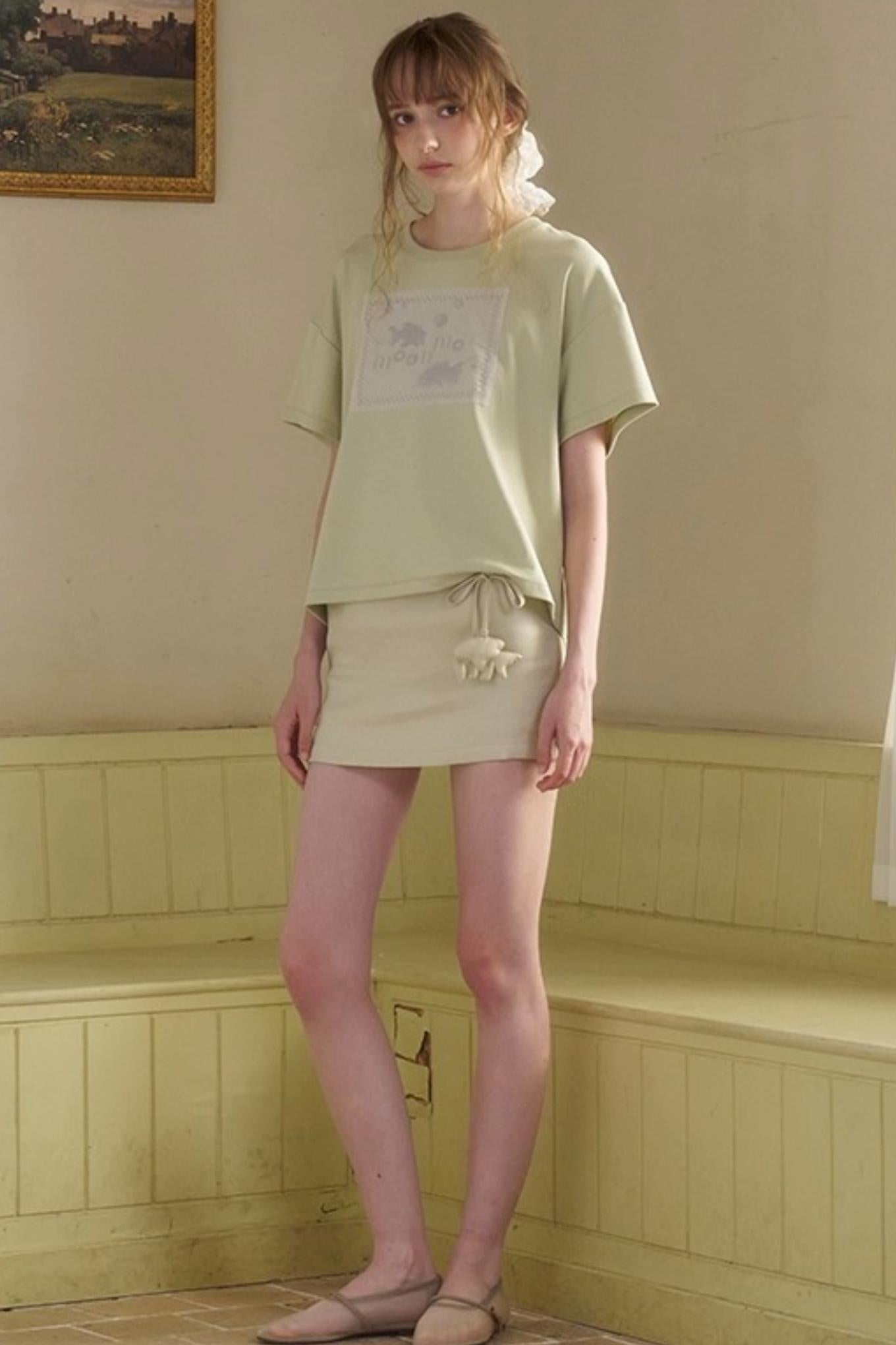 Wandering Fish Embroidered T-shirt