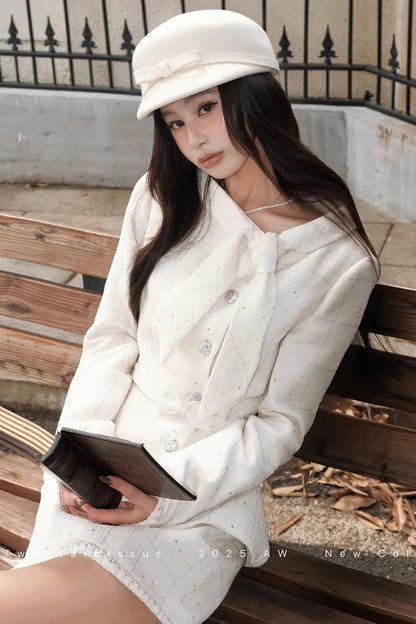 Elegant Narcissus Ribbon Suit Set-Up