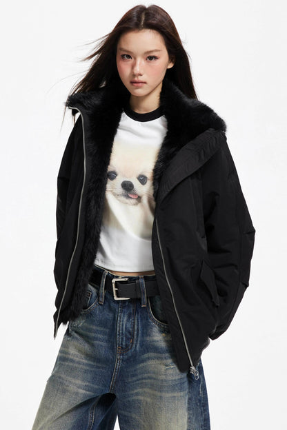 Winter Plush Fur Down Jacket