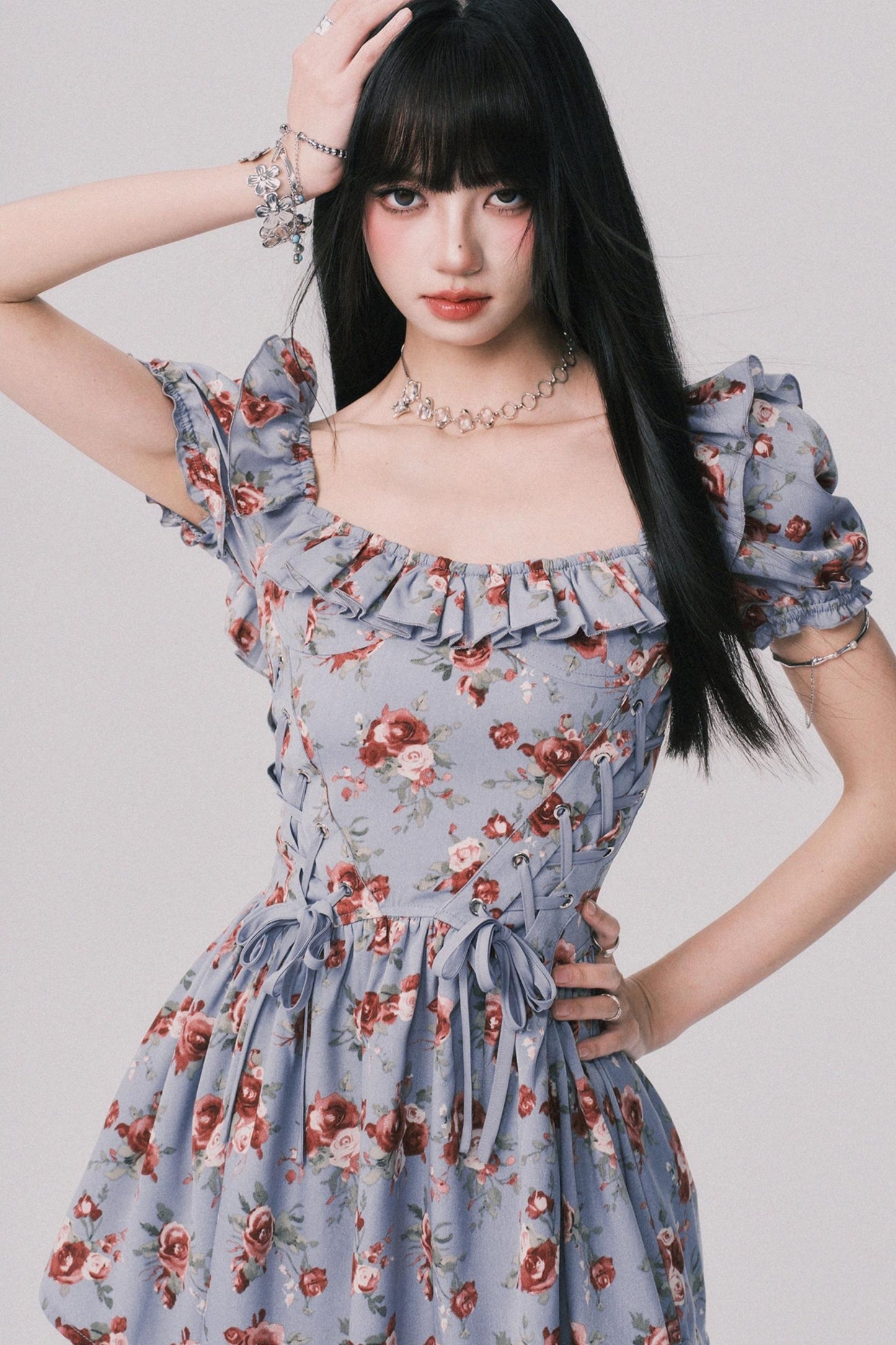 Deconstructed Square Collar Dress